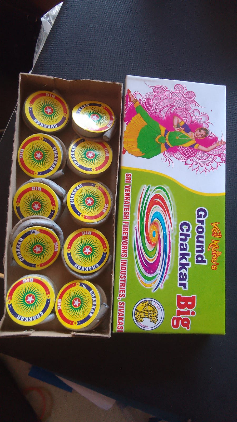 Krish Crackers Chakkar Big 10pcs (Mini Size1)